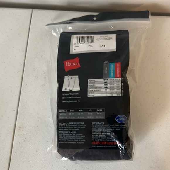 Hanes 4pk Tagless boxer briefs for men. New with tags. Size M - Picture 4 of 6